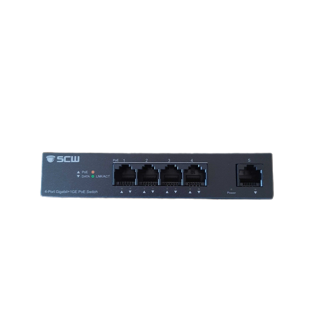 SCW 4 + 1 Port Gigabit PoE Switch